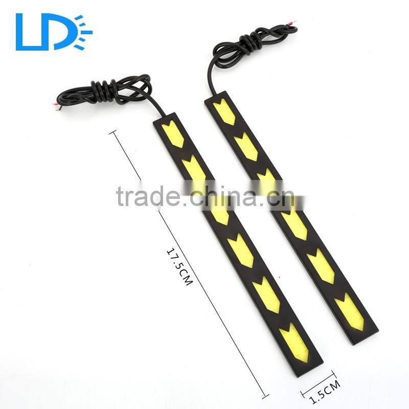 Universal car accessories 100% waterproof drl led cob slim daytime running light