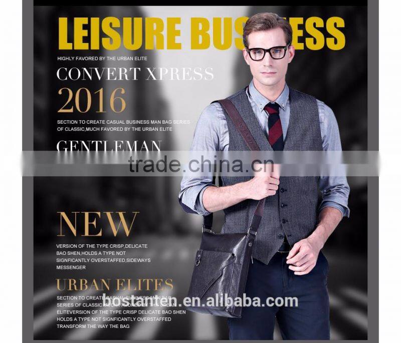 real leather long strap men shoulder messenger bag laptop bags