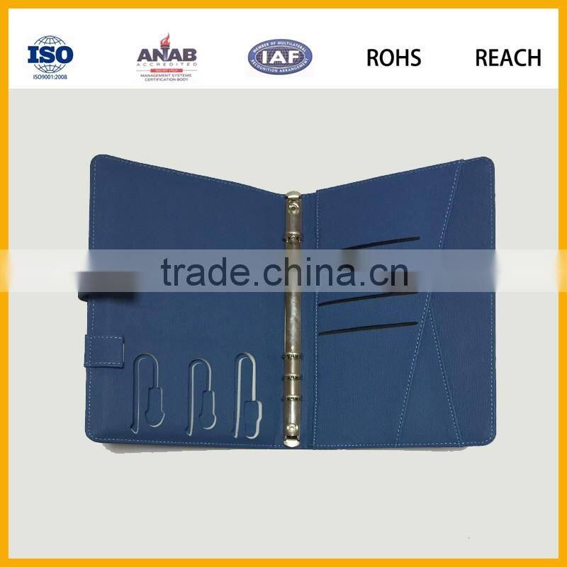 Factory Price Custom Leather Notebook Cover File Folder Cover Work Diary Cover Document Cover