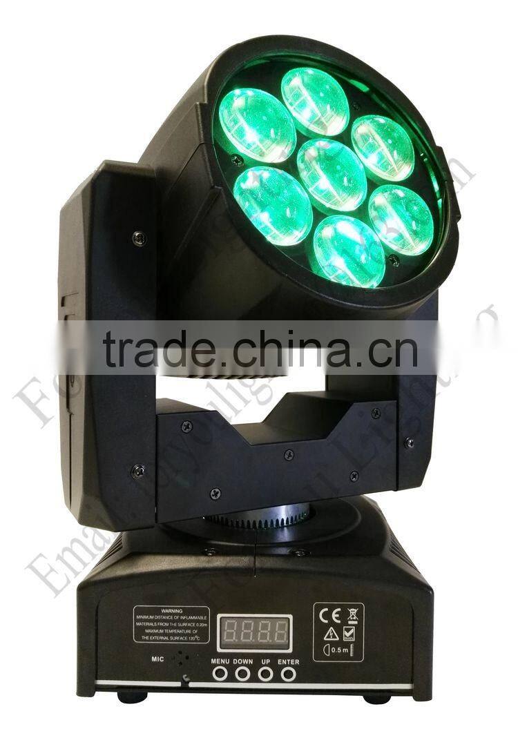 7x15Watt Blizzard Lighting Stiletto Z7 Wash Zoom 7x15W RGBW Colorful LED Moving Head Beam