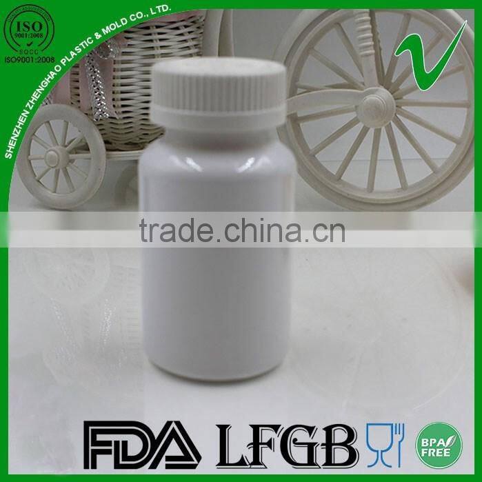 150ml cylinder empty clear plastic capsules bottle with wide mouth cap