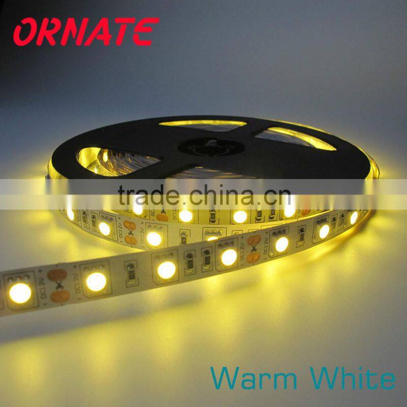 Epistar chip 2 year warranty IP65 black/white PCB 60 led/m 5050 led strip