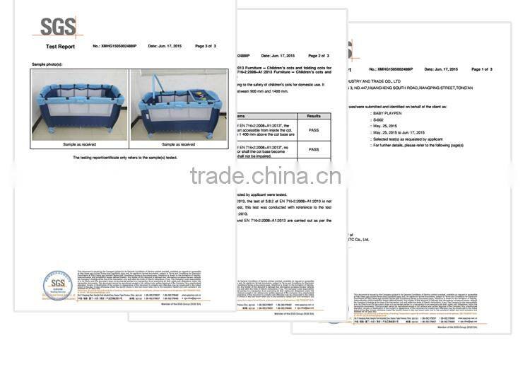 Multi-function baby playpen/playard, baby cot bed with cartoon pattern