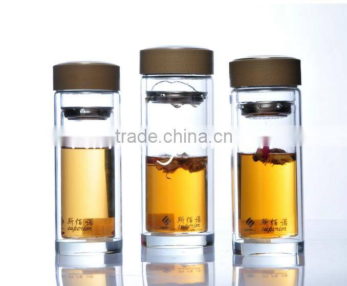 Double Wall Glass Tea Tumbler tea
