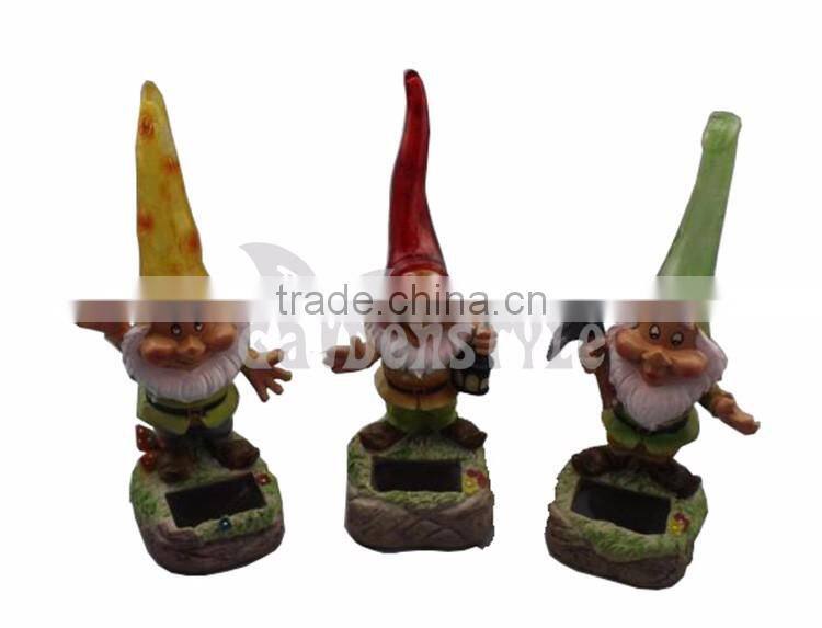 Christmas dwarf festival decoration poly-resin outdoor garden modern lamp