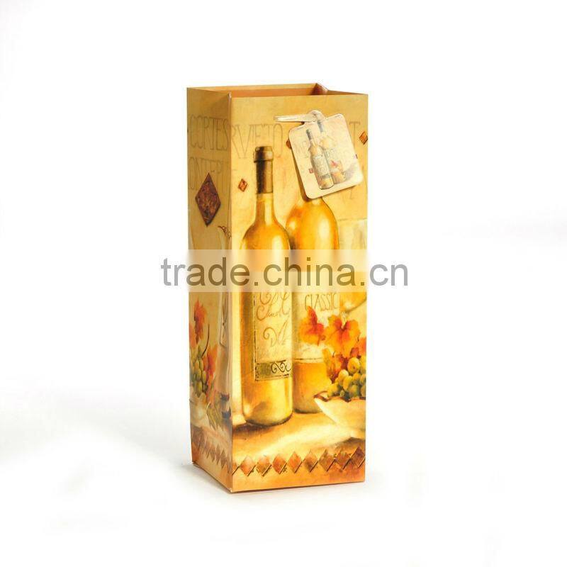 high quality custom wholesale paper bag wine