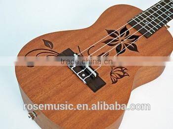 wholesale24 " carving sapele ukulele from China factory