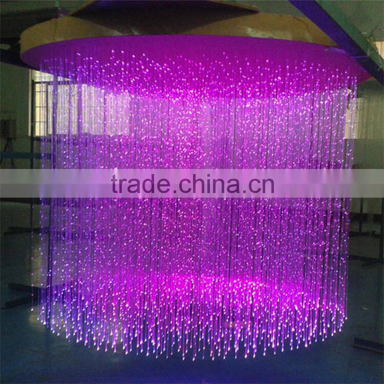side & end glow fiber optic material parts for chandelier