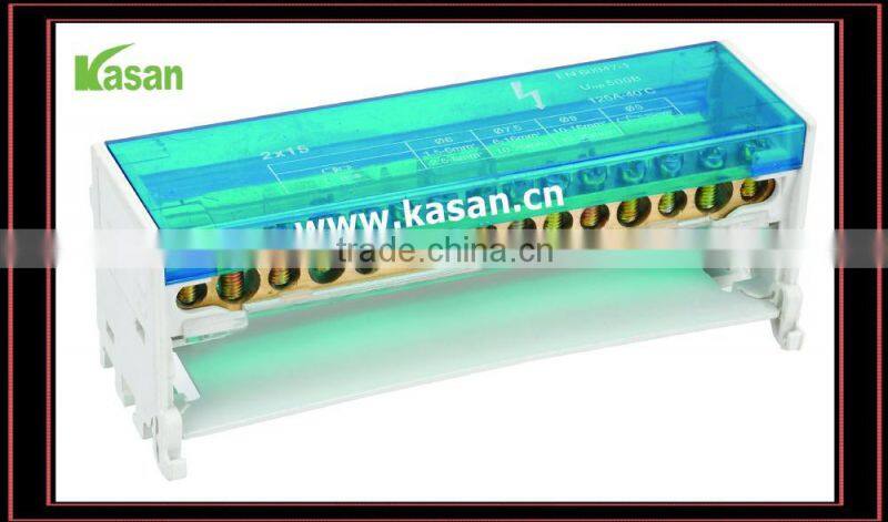 2 x 15 Brass Screw Terminal Block