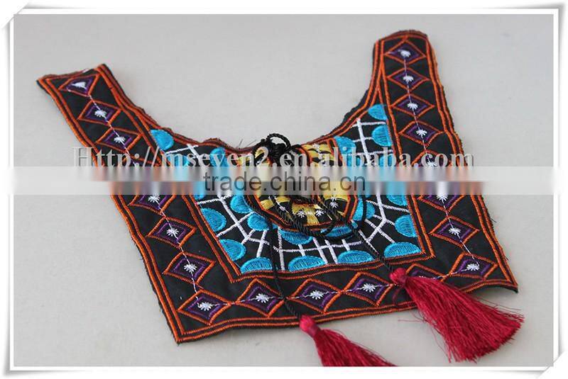 New arrival vintage embroidered crochet collar Embroidered Collar with tassel