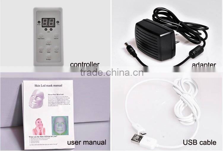 Anti-aging LED therapy mask for skin tightening