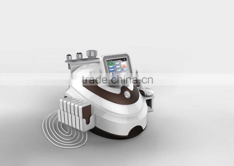 5in1 high effective 130-350MW 650nm 980nm dual wavelength lipo,combined cavitation rf cryolipolysis