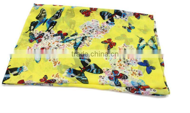 2014 New Fashion Lady Women Soft Butterfly Scarf Pashmina Shawl Wrap Large Print Stole Neck Warm