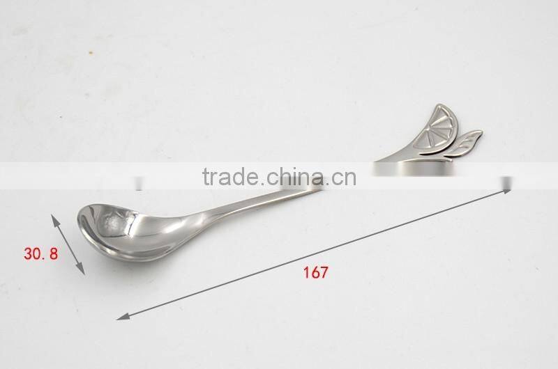 Free sample! Designed handle long elegant spoon stainless steel material