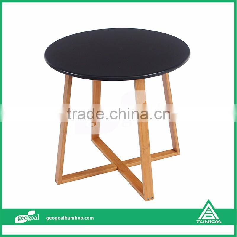 Round coffee side table bamboo furniture