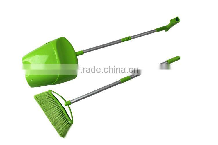 foldable duster broom with dust pan with aluminum handle