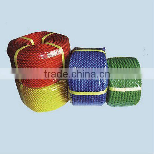 Twisted polyethylene mooring rope