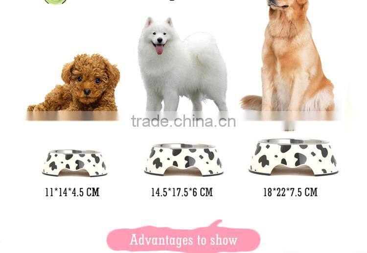 For Amazon and eBay stores Melamine stainless steel paw print pet bowl dog bowl
