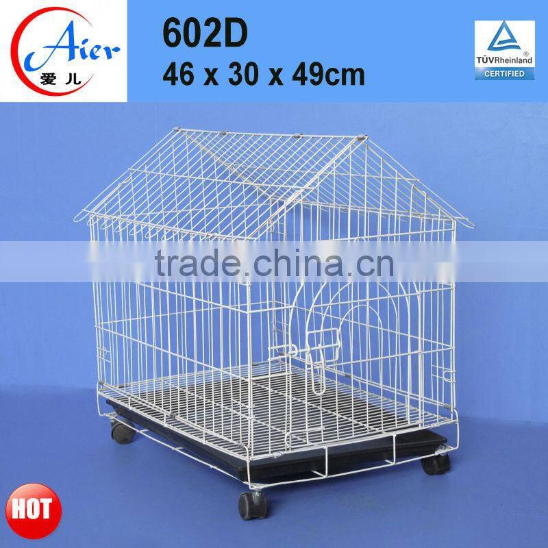 pet supply folding dog cage with wheel