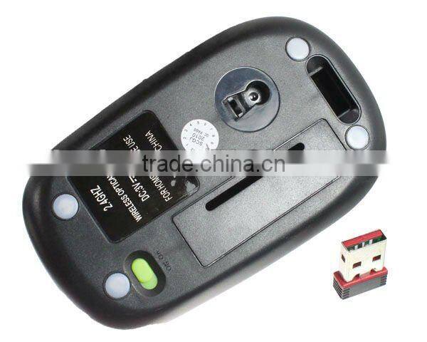 2.4G 800/1600 DPI Wireless USB Optical Mouse PC White