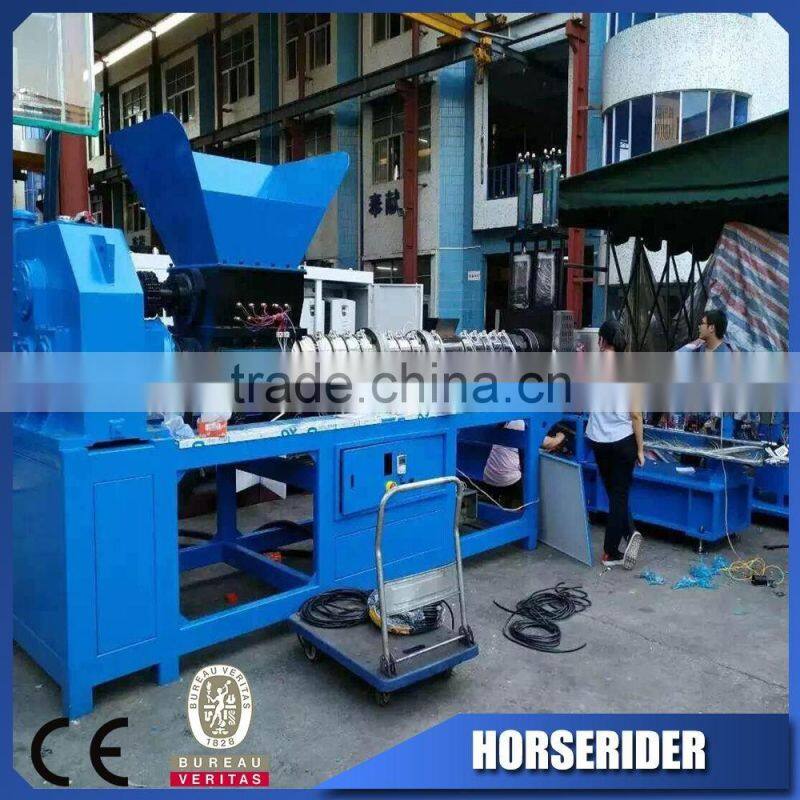 waste plastic LDPE HDPE woven bags three stage hot cut pellletizing recycling line