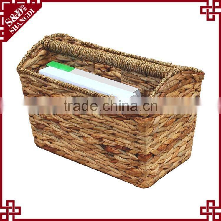 Custom woven magazine holder home or office magazine display rack