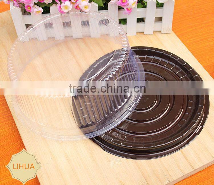 clear disposable plastic cake container box accept custom