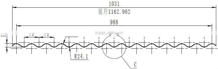 GENSIN/LIXIN polycarbonate corrugated sheet, PC wave sheet, PC roofing sheet