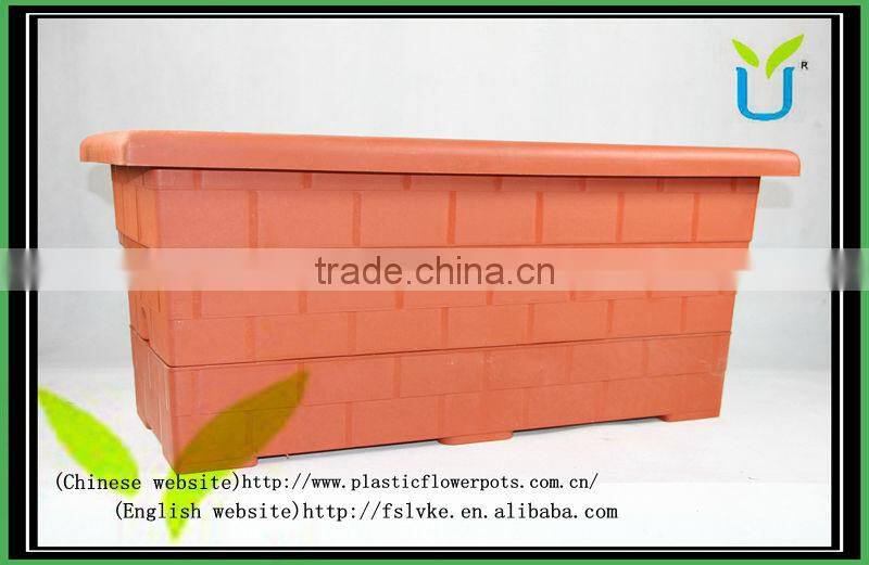 Large rectangular planter box with storage function