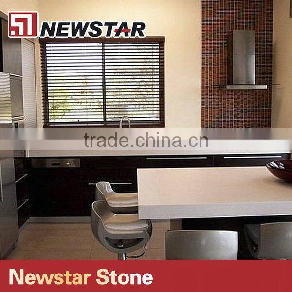 Newstar pure white quartz stone slabs countertops