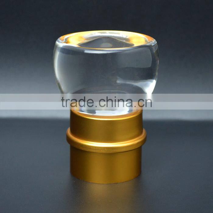Crystal top aluminum bottle cap custom design wine bottle cap