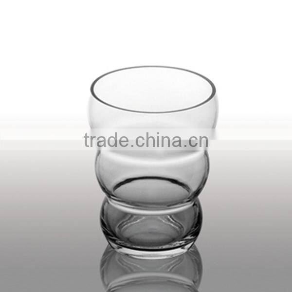 hand made full clear twisted glass vase