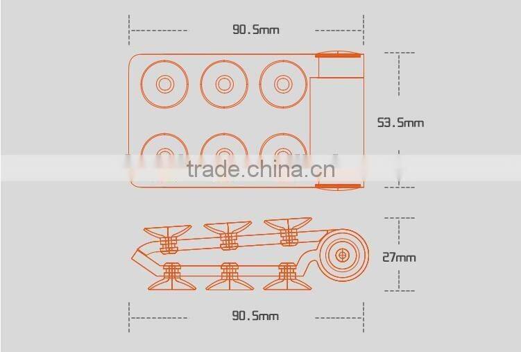 QWZ1148 Phone Holder Double Side Sucker Mobile Display Stand