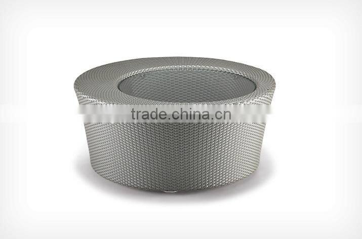 2017 Trade Assurance Outdoor Wicker beige modern outdoor glass coffee tables