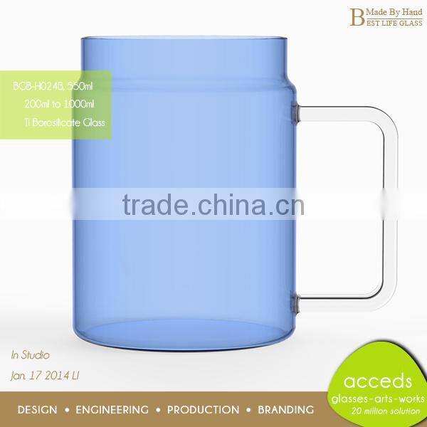 Airtight Borosilicate Blue Glass Mason Jars