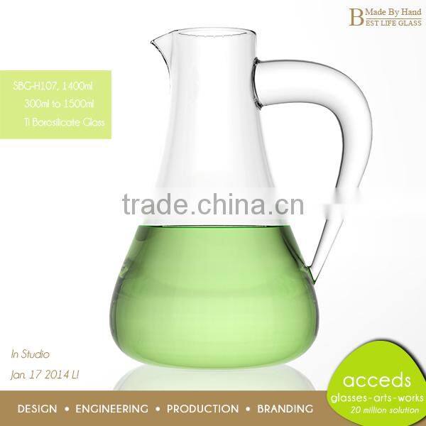 Heat Resistant Handcrafted Pyrex Water Glass Pitcher Wholesale