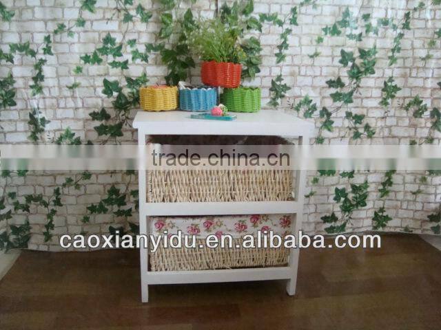 Cabinet Storage Bedside Table with Willow Drawers