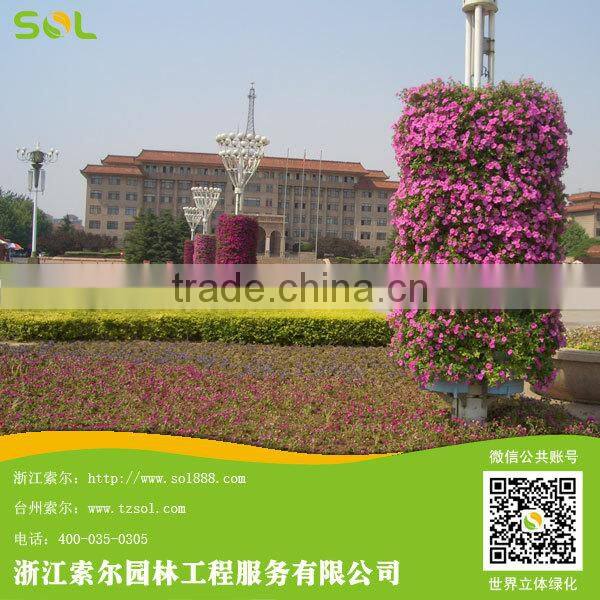 2015 New arc shaped plastic lamp post planters