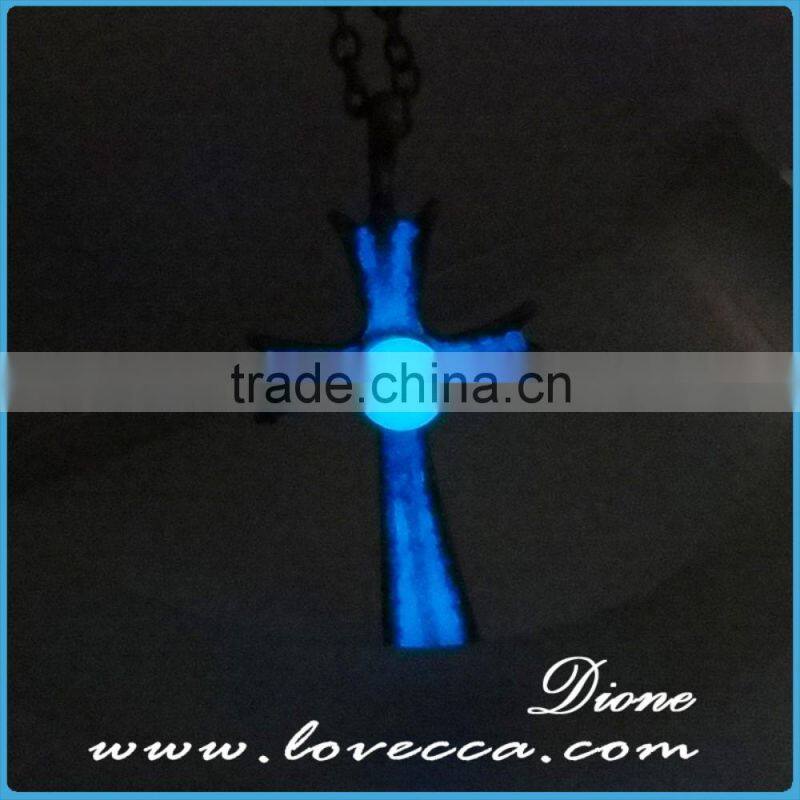 Nice night multiple pendants Glowing Jewelry crucifix necklace