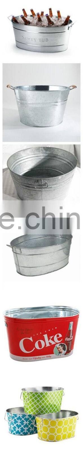 Wholesale good quality full color painting galvanized best ice bucket