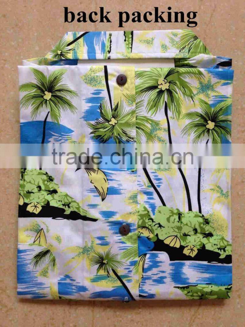 100% cotton printed beach shirts in holiday