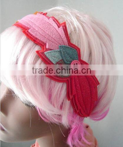 on alibaba express hot sale new products handmade eco friendly fabric decoration felt daisy flower crown headband made in china