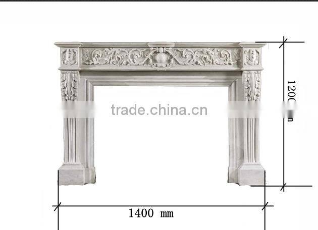 luxury home decoration marble stone Hunan marble fireplace mantel