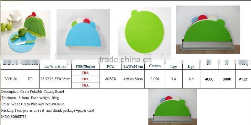 Plastic cutting board Circle Folding Cutting Board
