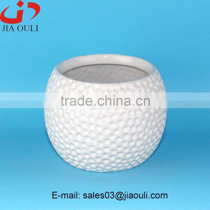 MINI pineapple shape silver plating ceramic pot, planters pots