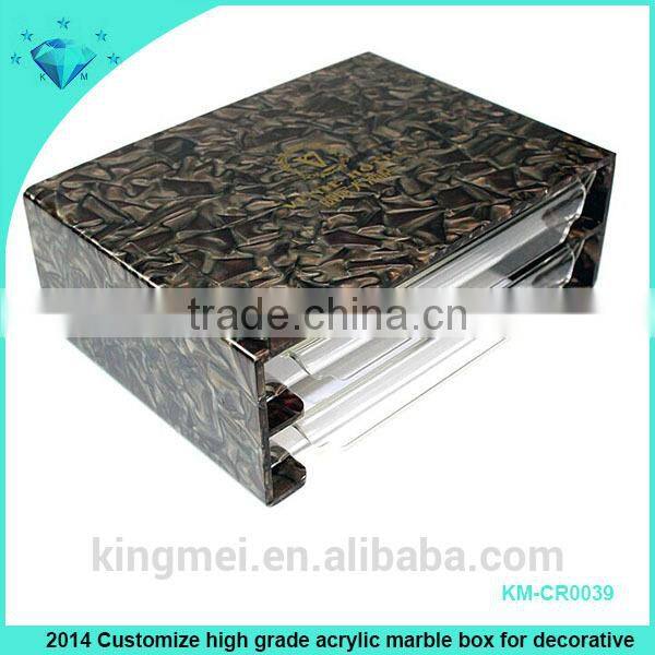 marble acrylic jewelry drawer box