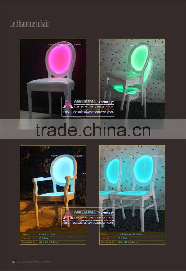 Round back ghost aluminum chair for dining