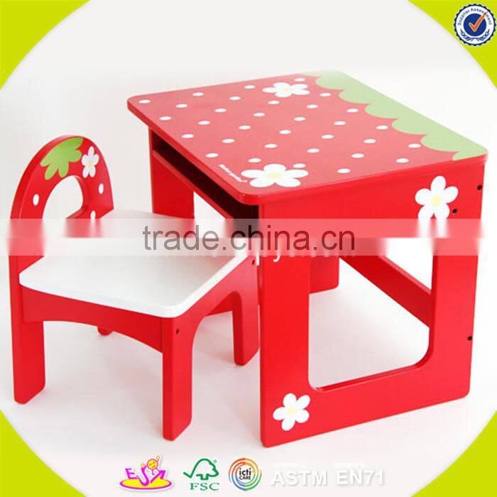 Wholesale top quality wooden animal shape table and chairs fashionable wooden table and chairs W08G088