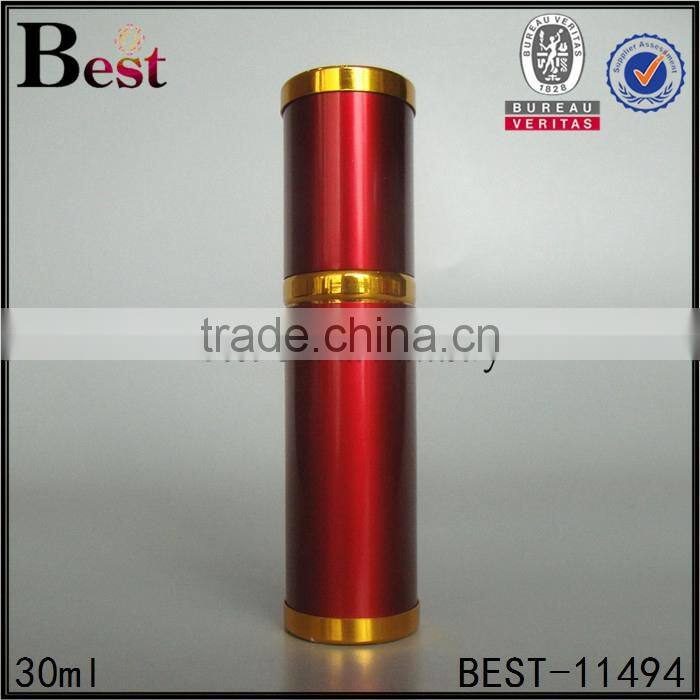 Shanghai Best 30ml perfume bottle red color round shape perfume bottle 30ml cosmetic perfume bottle 30ml spray