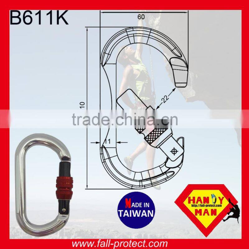 23KN For Rescue Mountain Climbing Carabiner With Straight Gate